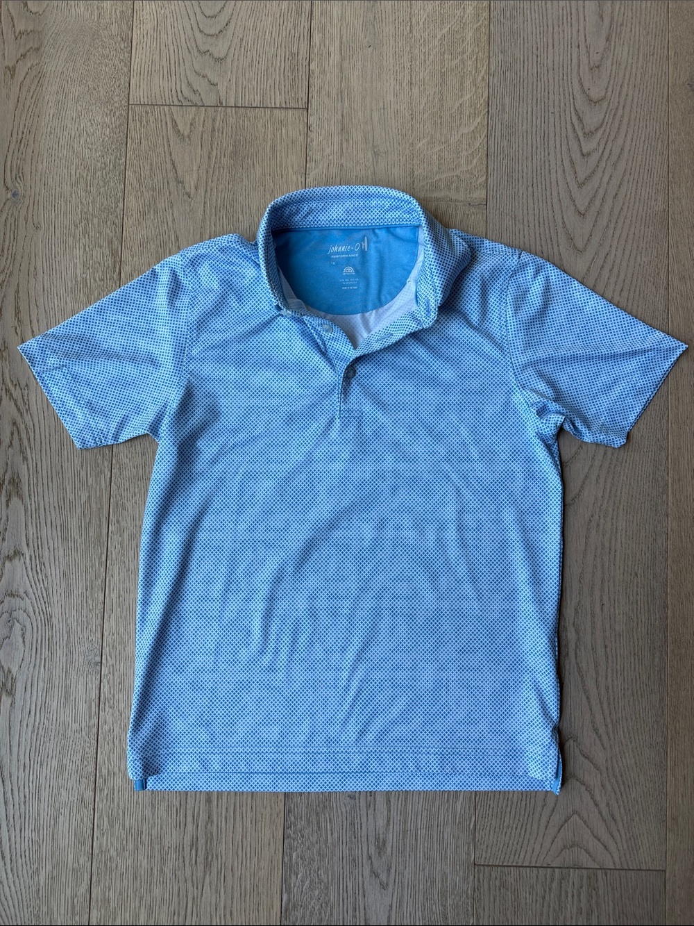 johnnie-O Sky Blue Micro Dot Polo